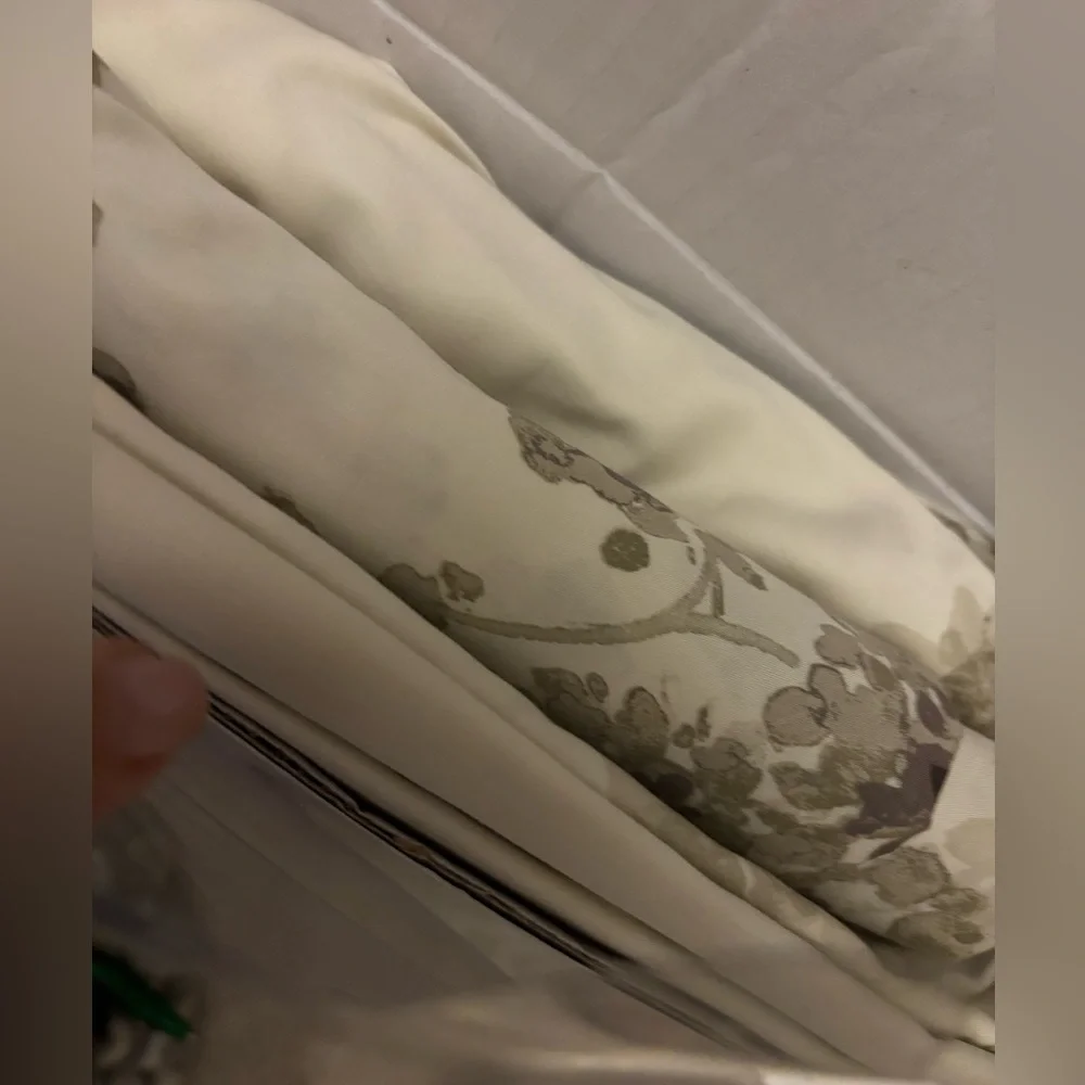 Calvin Klein Queen Size Floral Print Duvet Cover Set Sandstorm Flora New